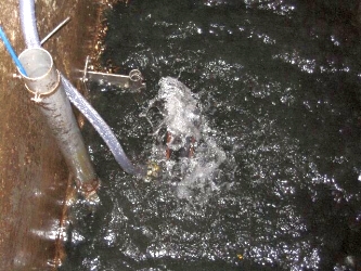 Bild 6: Betrieb eines Wälzbelüfters in einem Pumpwerk